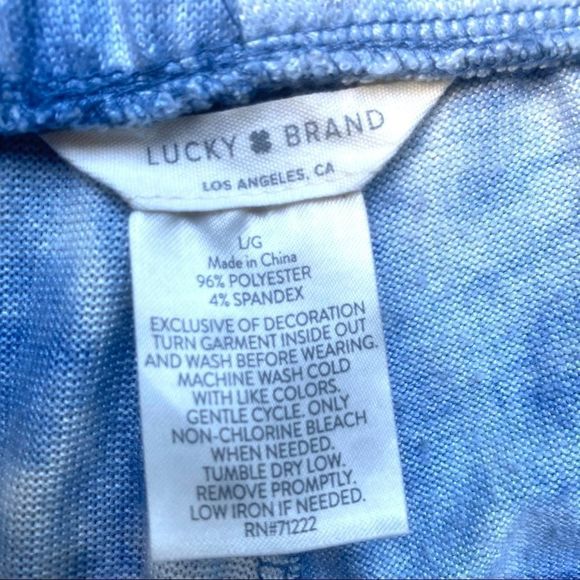 Lucky Brand Blue White Tie Dye Outfit Size Large - Picture 3 of 8